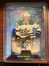 24-25 2024-25 O-Pee-Chee Platinum Mavrik Bourque ROOKIE AUTO COSMIC #R-MB 15/50