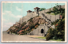 Postcard The Palisades Kersey Coates Drive Kansas City Missouri Fred Harvey