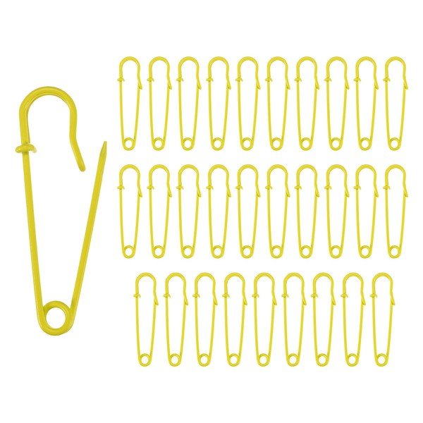 "30 StüCk 2\" Federriegel-Nadeln FüR Mode/Kleidung/Diy, Gelb"-image