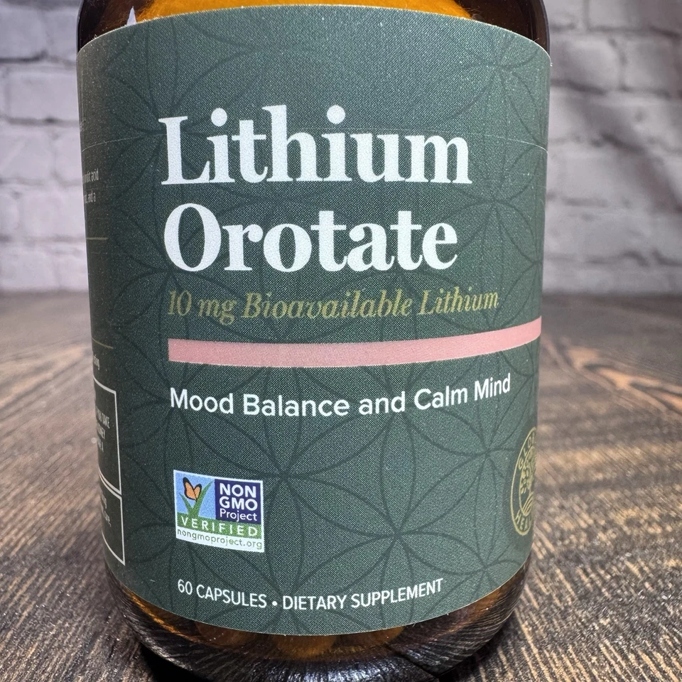 Global Healing Suplemento de Orotato de Litio 10mg - 60 Cápsulas Foto 2 de 4