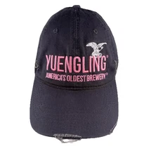 YUENGLING America’s Oldest Brewery Pink on Gray Distressed Hat Cap Hook Loop