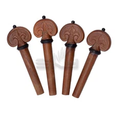 4/4 Full Size Jujubewood Violin Hand Carved Pegs Endpin Set