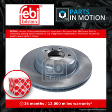 2x Brake Discs Pair Vented fits BMW 320D 2.0D Front 04 to 13 338mm Set Febi New