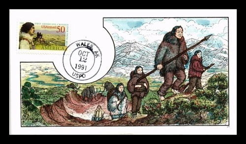 DR JIM STAMPS US COVER BERING LAND BRIDGE AIR MAIL FDC COLLINS HAND PAINTED
