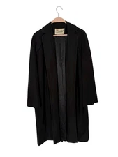 Betty Rose Vintage Black Long Coat Women’s Open front