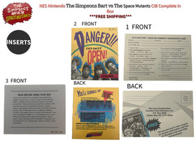 NES Nintendo The Simpsons Bart vs The Space Mutants CIB Complete *FREE SHIPPING*