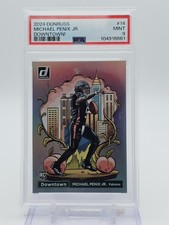 MICHAEL PENIX JR 2024 DONRUSS DOWNTOWN ROOKIE #14 FALCONS PSA 9 Q5461
