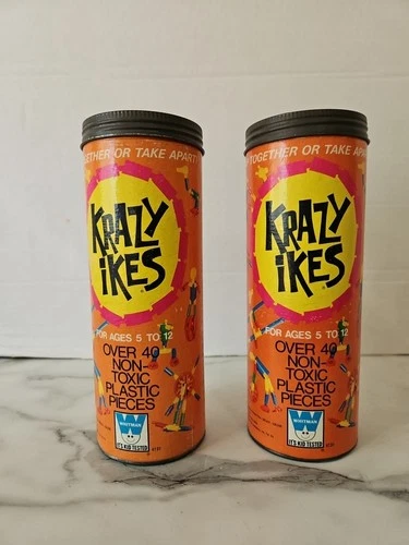 2 VINTAGE WHITMAN KRAZY IKES 1970'S  Building Pieces 