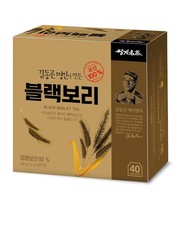 Black Barley Tea 1.2g x 40 Bags - Premium Korean Herbal Tea, Hot Cold Drink
