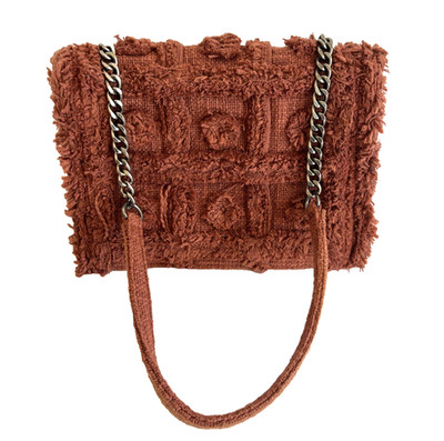 Zara Envelope Bag Shoulder bag Vegan Brown Boho Bohemian Small Fabric Going out