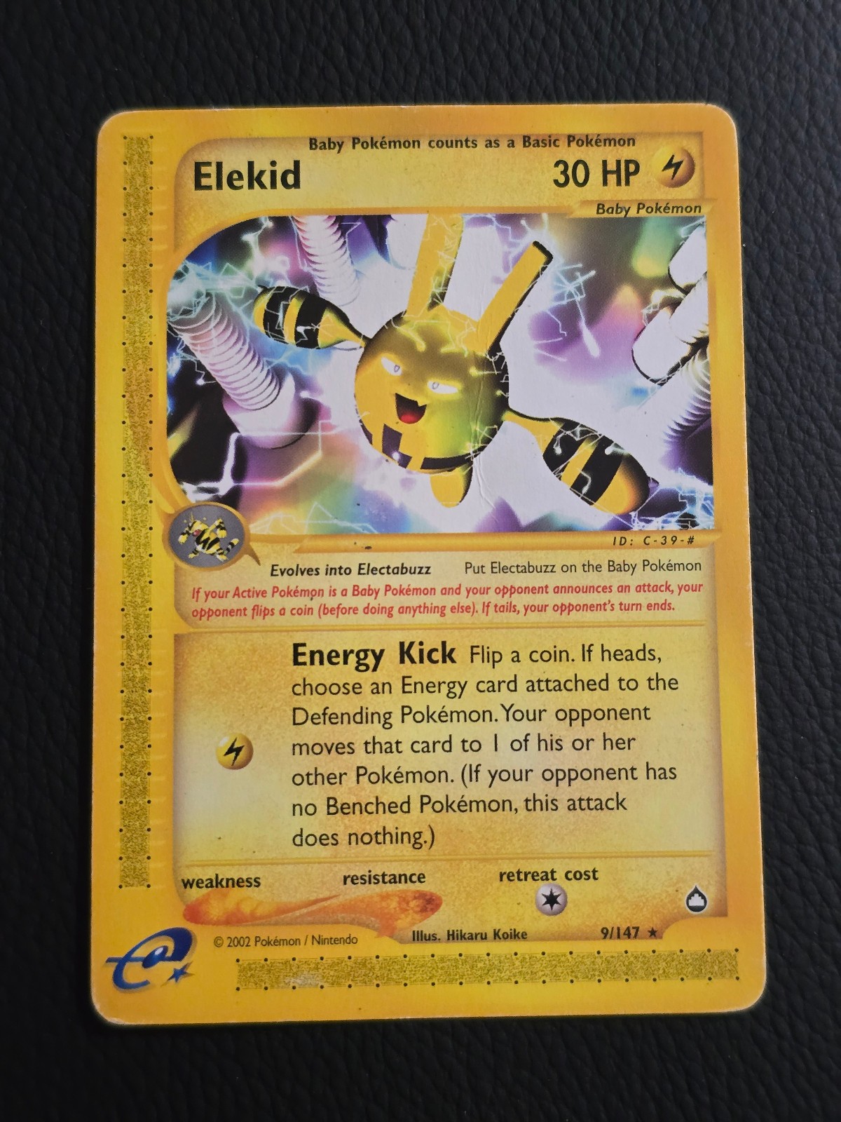 Elekid 009/147 Aquapolis Regular Heavily Played (HP)
