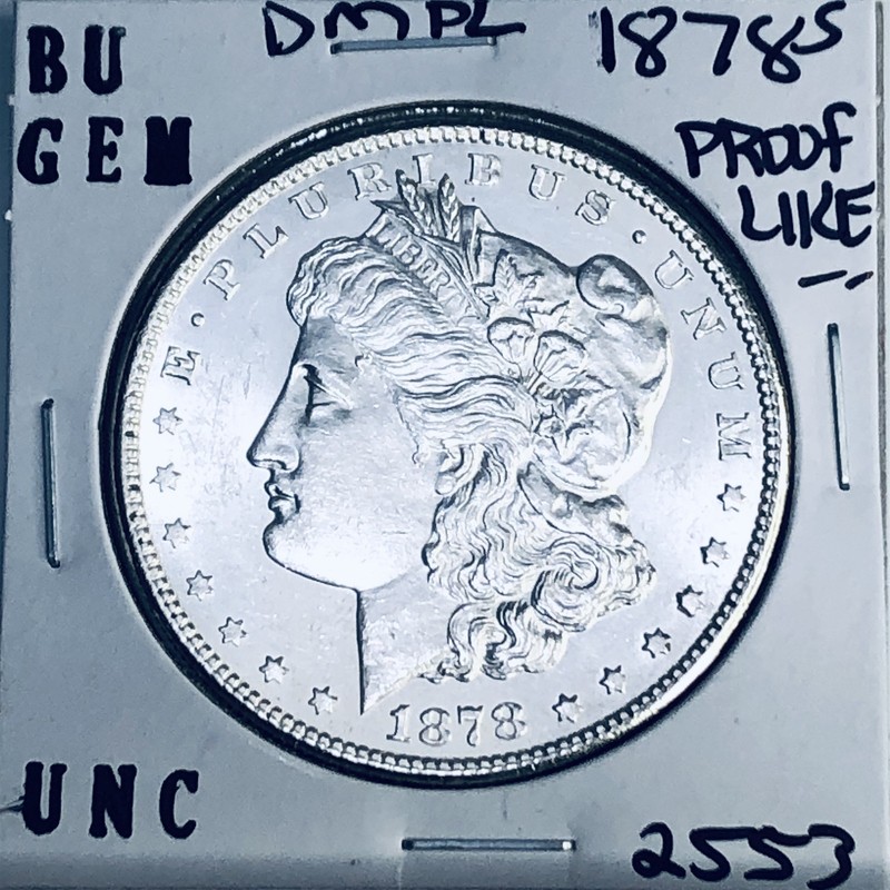 1878 S BU GEM MORGAN SILVER DOLLAR UNC MS+++ U.S. MINT RARE COIN 2553