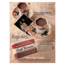 General Foods International Coffees Cafe ViennaVintage Magazine Print Ad 1987