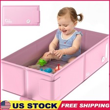 Foldable Baby Bathtub Lightweight Compact Easy Clean Travel Friendly Non-Slip US