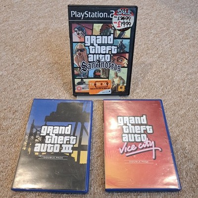 Grand Theft Auto San Andreas III Vice City PS2 Videospiel Konvolut Restposten Action