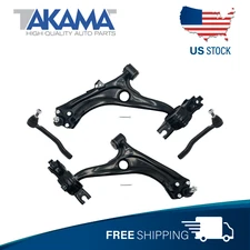 4 Pcs Front suspension Lower Control Arm + Outer Tie Rod Ends for 16-21 CIVIC