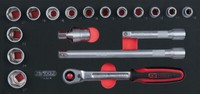 KS Tools SCS 1/2'' SteckschlüSsel-Satz, 18-Tlg. In 1/3 Systemeinlage (713.3018)