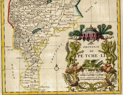 Map of Peking, China Province de Pe-Tche-Li Great Wall on the Map 1700-1799 - Picture 2 of 2
