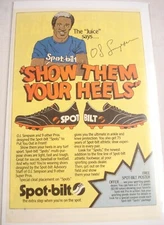  1980 O. J. Simpson Spot-Bilt Sport Shoes Color Ad