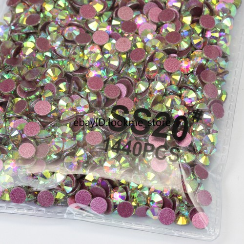 1440pcs 5mm ss20 Crystal Glass Flatback Rhinestones Gems Nail Art Crafts Beads - Picture 23 of 75