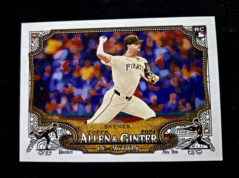 Carte De Baseball 2024 Allen & Ginter - Paul Skenes RC Feuille D'or #39/50 - Pirates