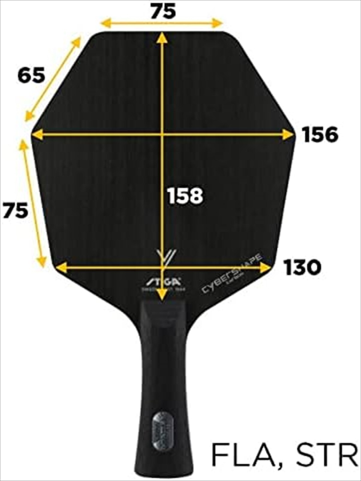 STIGA Table Tennis Racket Cyber Shape Carbon ST Hexagonal Racket eBay