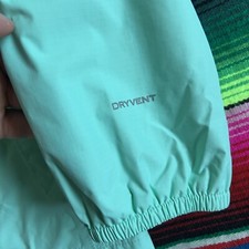 The North Face Youth Girls Dryvent Hooded Rain Jacket Size XL Mint Green