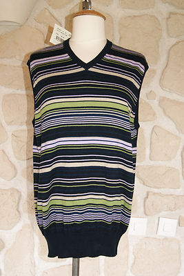 Pull gris col V neuf taille L avec cachemire marque Terry Lane (sg