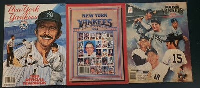 Set of 3 New York Yankees Yearbooks 1983 1984 1985 VGC | eBay