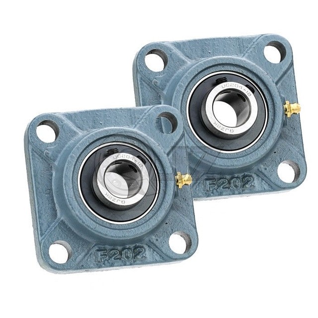 2x 1.9375in Square Flange Unit Cast Iron UCF21031 Mounted Bearing