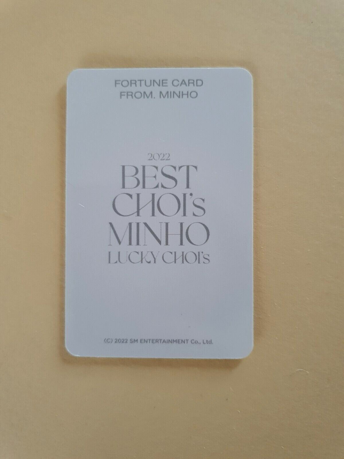 公式通販：安心の国内配送！ BEST CHOI´s MINHO 2022 FC限定盤 本