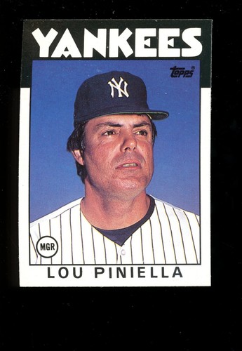 Lou Piniella #86T 1986 Topps Traded card