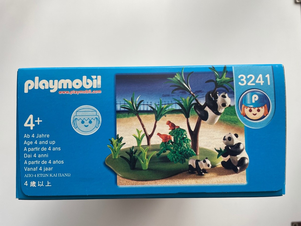 Playmobil 3241 Panda Family 2002 Made in Malta New in Box Unopened