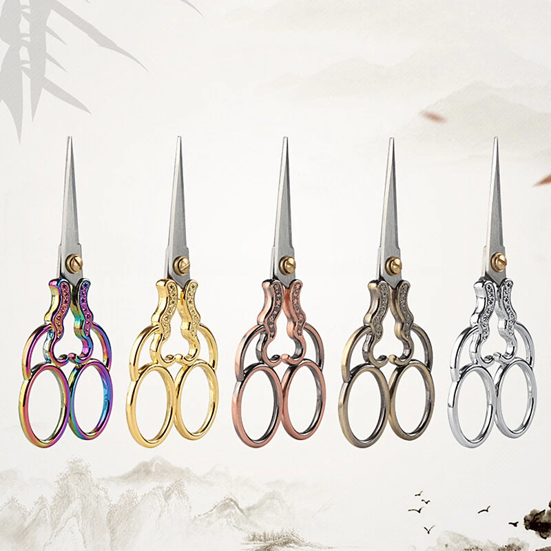 Vintage Zinc Alloy Sewing Scissors Embroidery Craft Tailor DIY Shears Cutter - Image 3 of 4