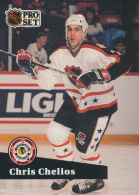 1991-92 Pro Set French #278 CHRIS CHELIOS - Chicago Blackhawks