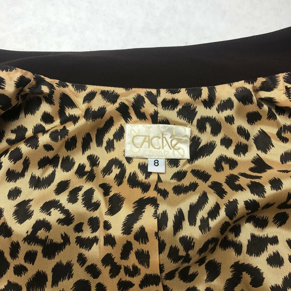 Cache Mujer Marrón Pantalón Traje Cremallera Chaqueta Blazer Talla 8 Pantalones Talla 6 HK Foto 2 de 4