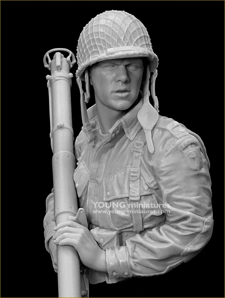 Young Miniatures - US 101st Airborne Caentan 1944   - 1/10th Resin Bust - YM1899 - Image 2 of 4