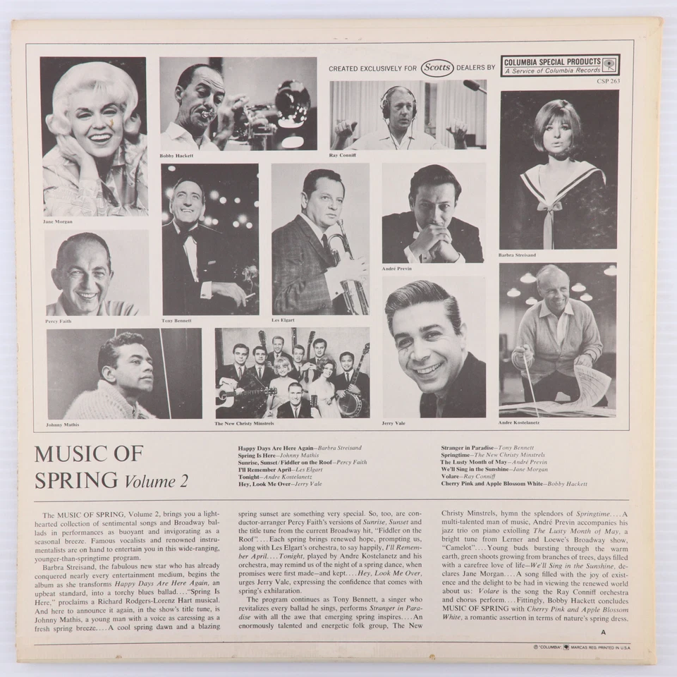 Various (Streisand, Bennet..) – Music Of Spring, Volume 2 - Ltd. Ed. LP CSP 263 - Image 2 of 4