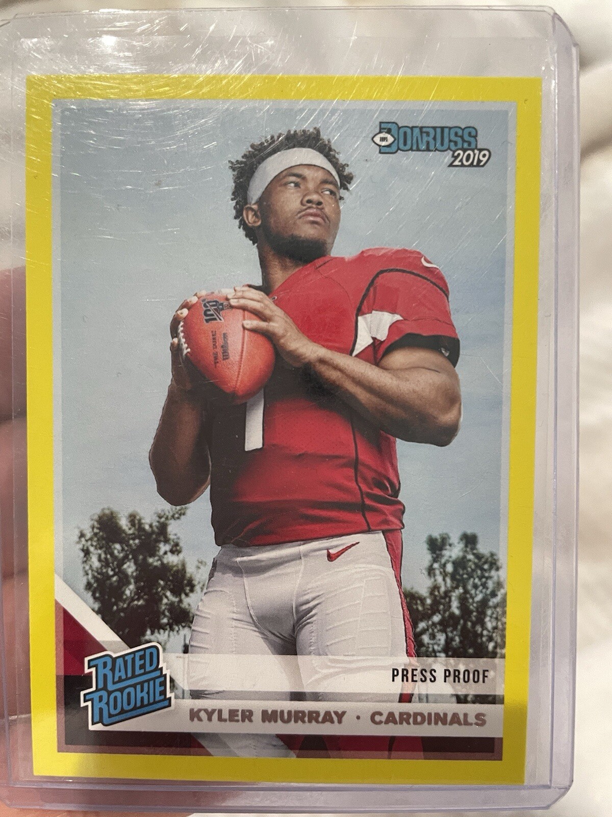 2019 Panini Donruss - Rated Rookie Press Proof Yellow #302 Kyler Murray (RC)