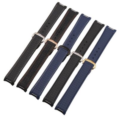 Silikon Kautschuk Uhrenarmband passend für Omega Seamaster 300 AQUA TERRA AT1...