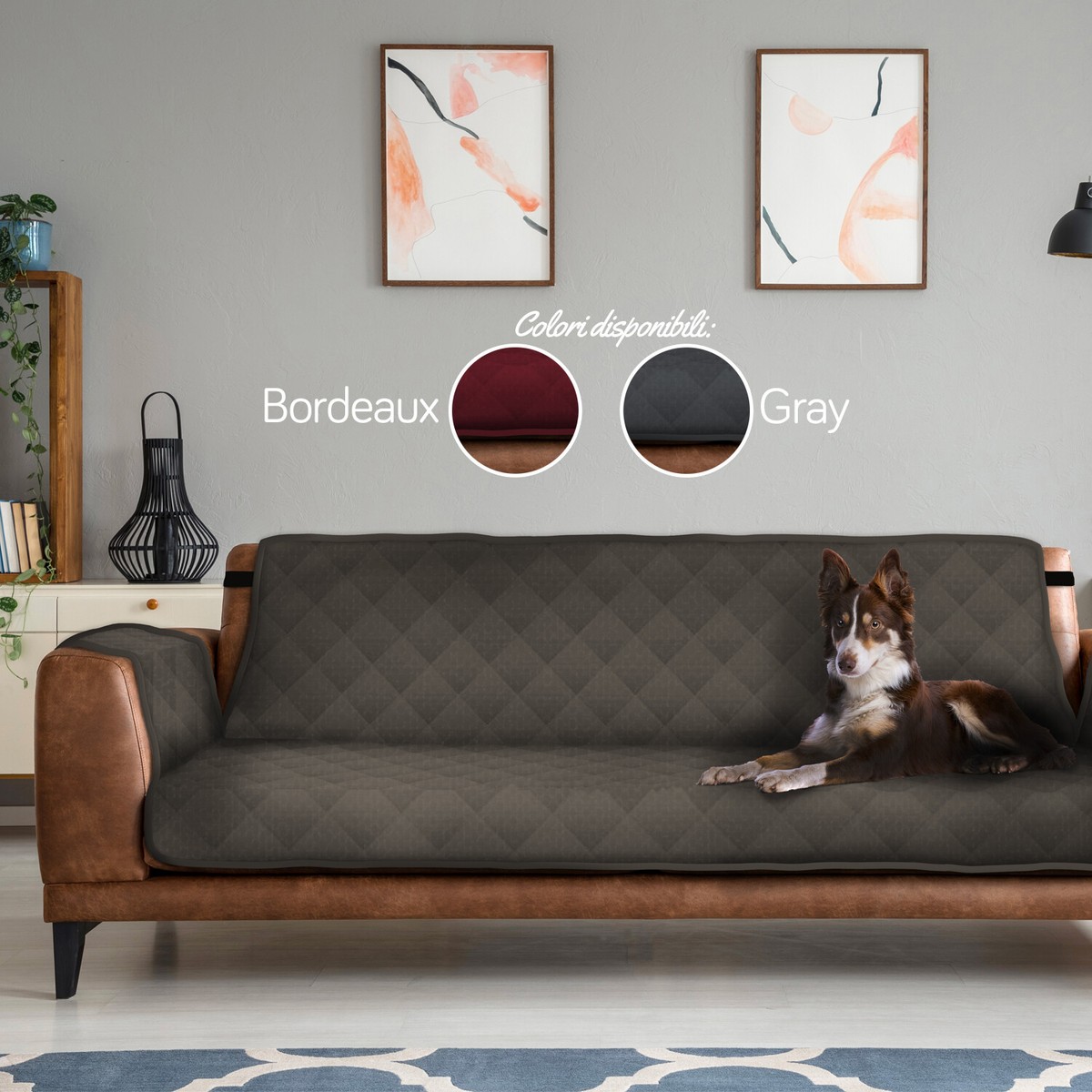 Copridivano Per Cani A Scacchi | Lavabile, Antiscivolo | Protezione Divano Da Graffi E Peli | Taglie Multiple - Foto 13