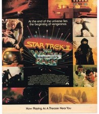 1982 STAR TREK II The WRATH OF KHAN Movie Promo Vintage Ad 