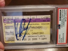 Martin Rucinsky Signed Ticket Stub Oilers Canadiens Rangers PSA Slabbed