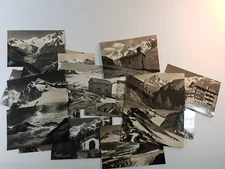 Set of 18 Postcard Size Silver Prints, 1950', MOUNTAIN, SWITZERLAND