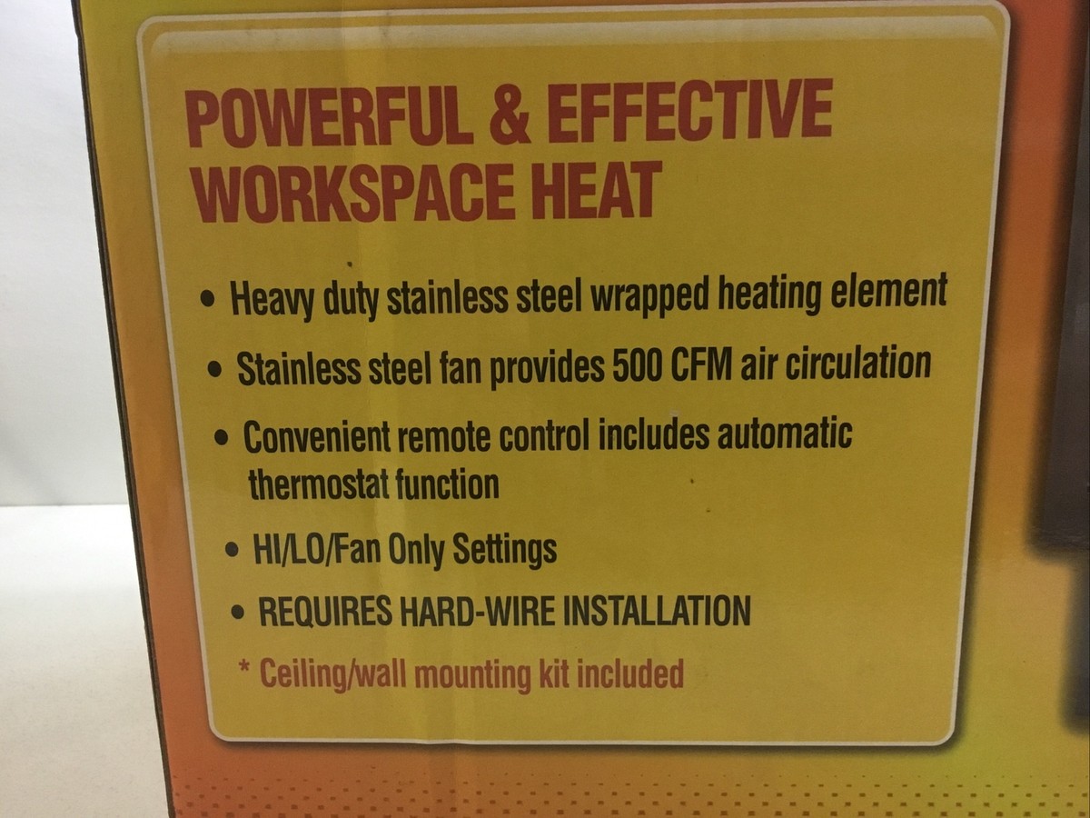 DuraHeat EWH9600 Portable Heater 1000 Watts 34,120 BTU 1500 sq. ft. 240  Volts 13204096007 | eBay