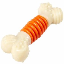 Nylabone Bacon Flavor Dental Bone Chewer Dog Toy, Medium