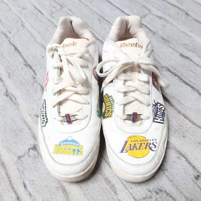 vintage white NBA low-top sneakers Rare New Rare Reebok NBA Downtime Low White Leather Shoes 2003  main image 4