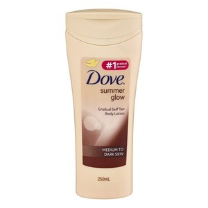 dove moisturizer tan