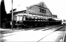 Car Barn Siding Depot Railway Postcard Trolley Interurban RPPC Reprint