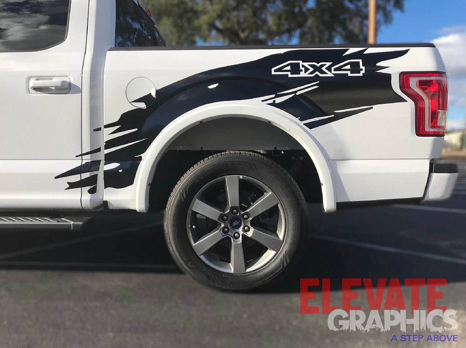 Calcomanías trituradoras laterales rayas vinilo gráficos 3M 2009-2020 para Ford F150 Foto 2 de 4